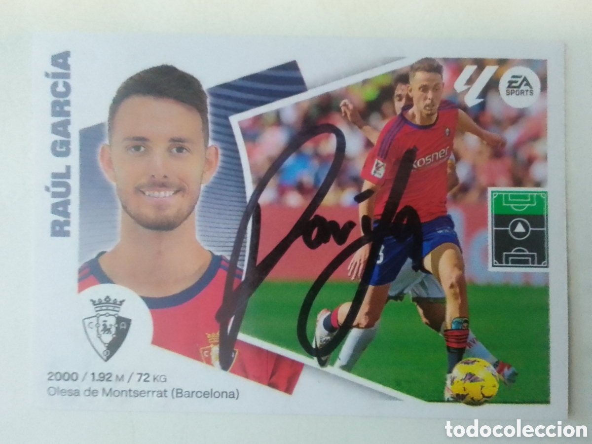 Coleccionismo deportivo: Cromo autografiado Ra&uacute;l Garc&iacute;a &bull; Osasuna.