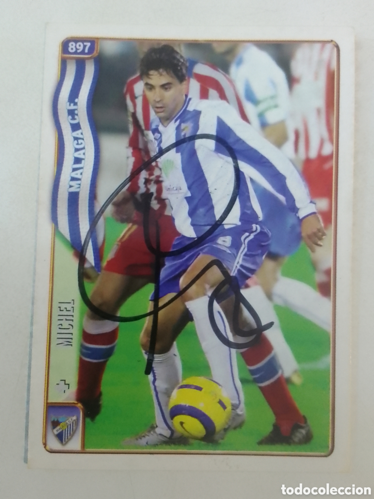 Coleccionismo deportivo: Cromo autografiado Michel &bull; M&aacute;laga.