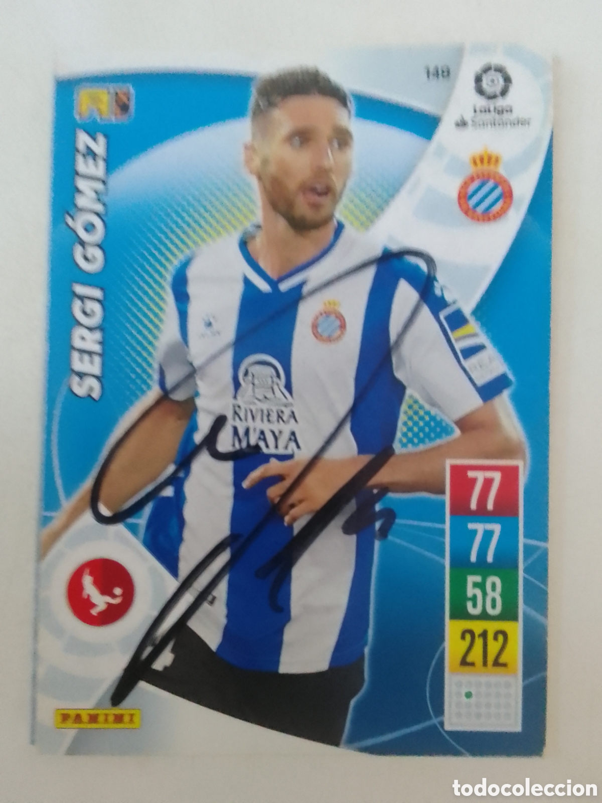 Coleccionismo deportivo: Cromo autografiado Sergio G&oacute;mez &bull; Espanyol.