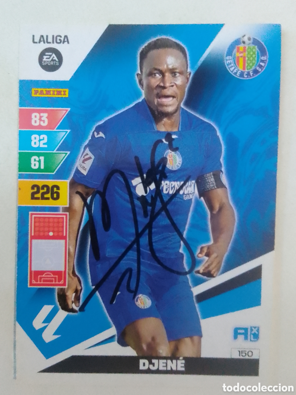 Coleccionismo deportivo: Cromo autografiado Djen&eacute; &bull; Getafe.