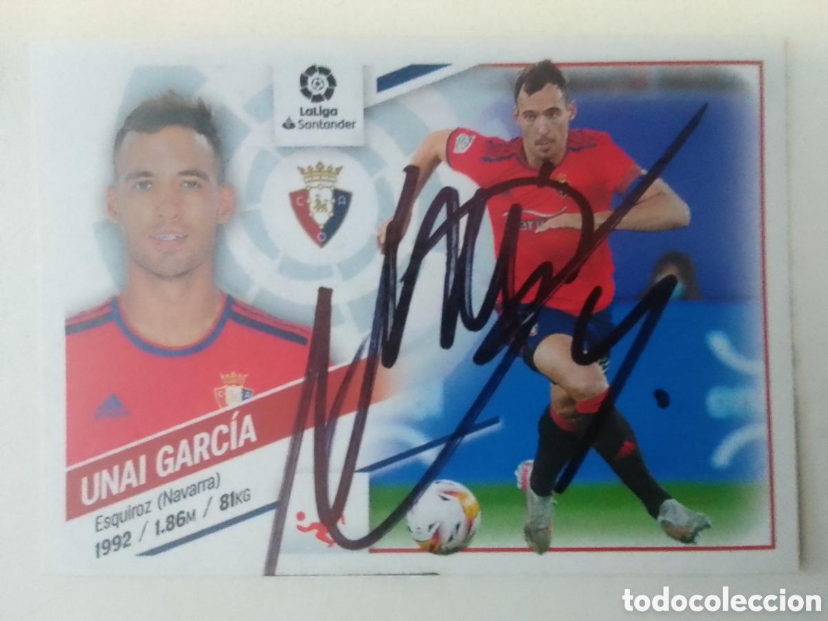 Coleccionismo deportivo: Cromo autografiado Unai Garc&iacute;a &bull; Osasuna.