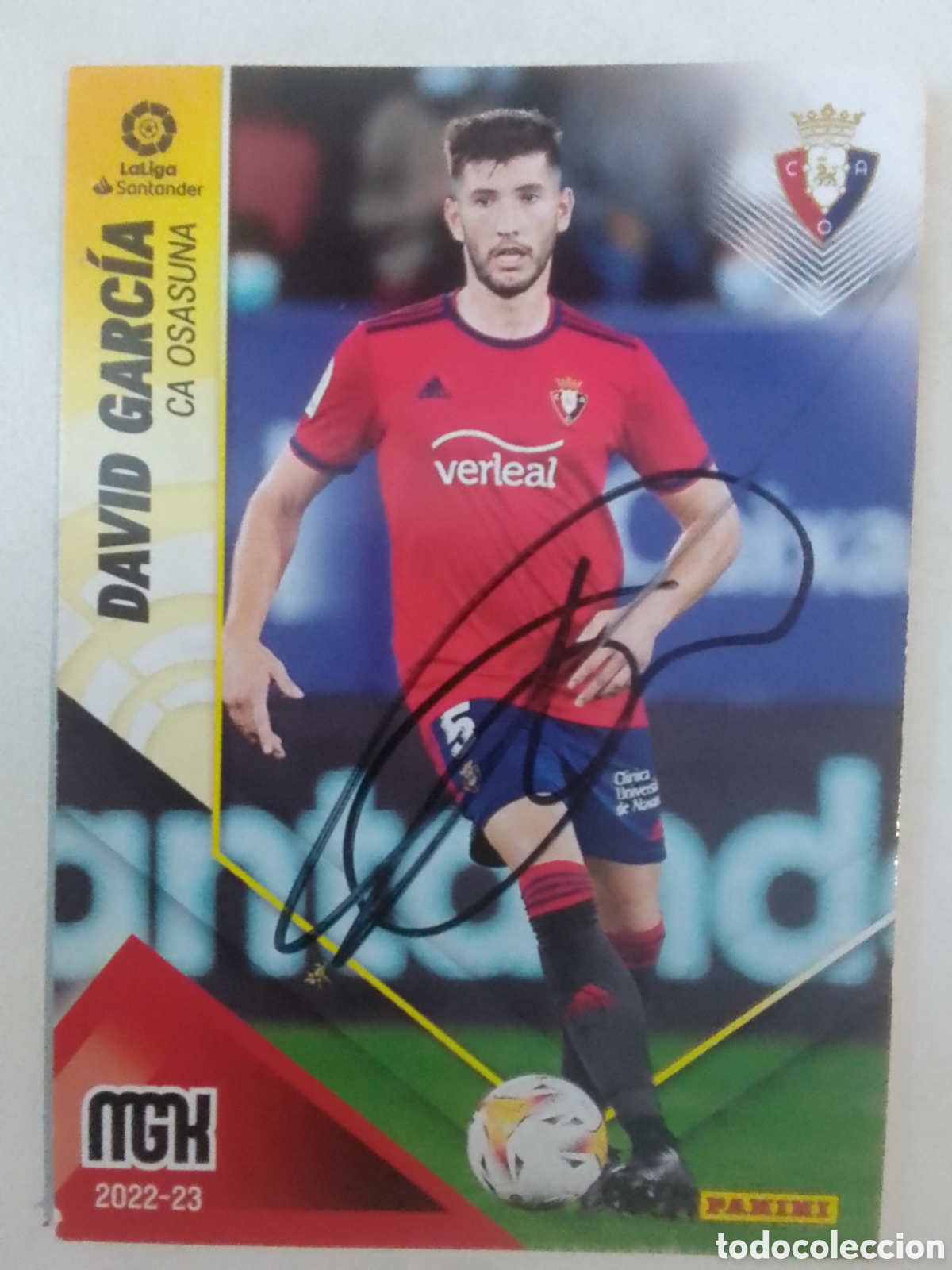 Coleccionismo deportivo: Cromo autografiado David Garc&iacute;a &bull; Osasuna.