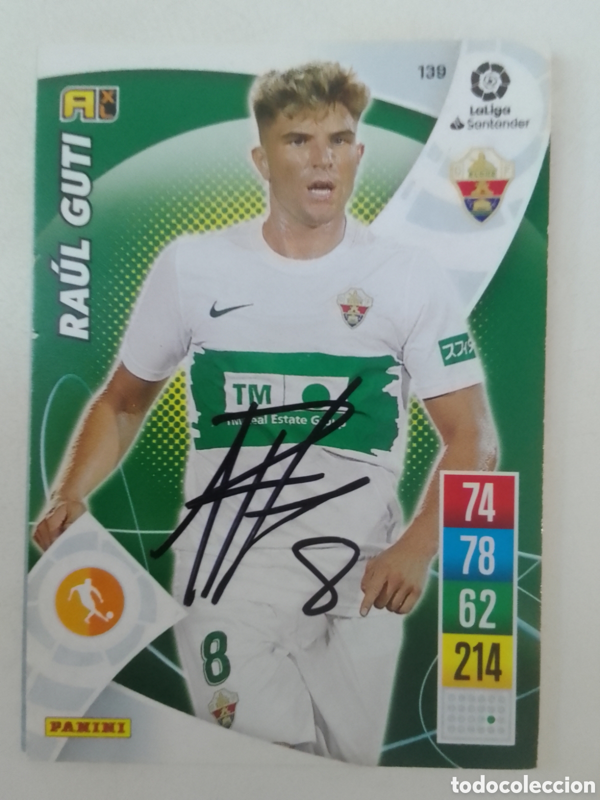 Coleccionismo deportivo: Cromo autografiado Ra&uacute;l Guti &bull; Elche.