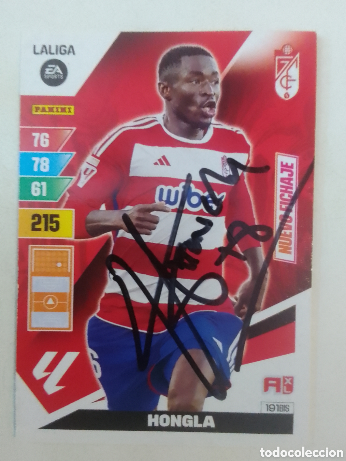 Coleccionismo deportivo: Cromo autografiado Hongla &bull; Granada.