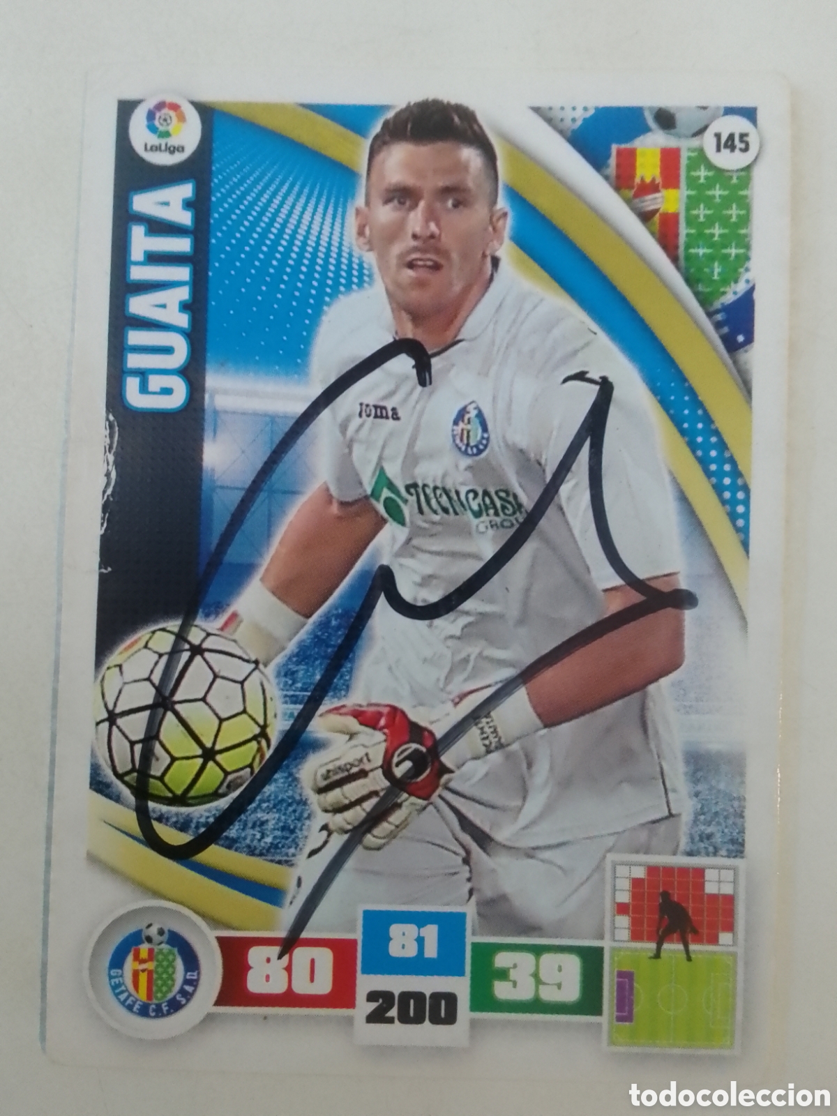 Coleccionismo deportivo: Cromo autografiado Guaita &bull; Getafe.