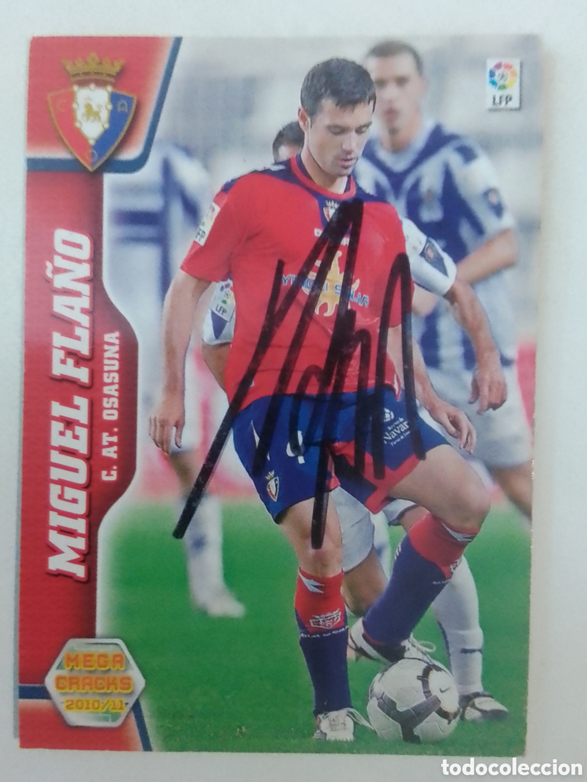 Coleccionismo deportivo: Cromo autografiado Miguel Fla&ntilde;o &bull; Osasuna.