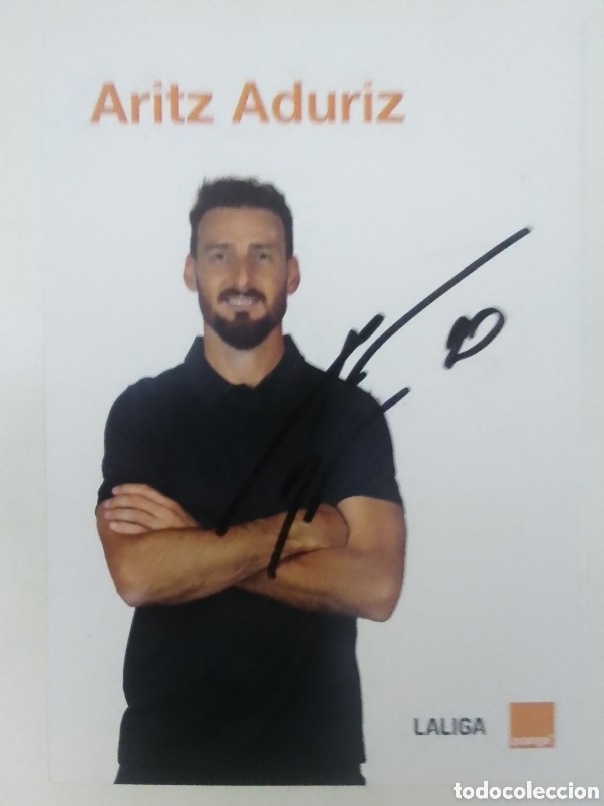 Coleccionismo deportivo: Postal autografiada Aritz Aduriz.