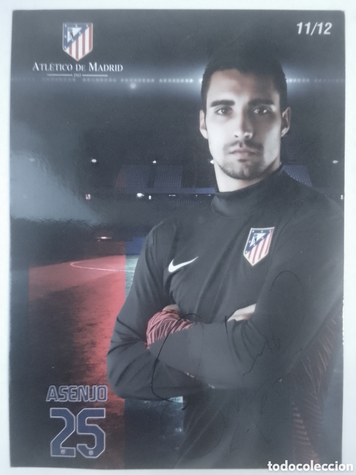 Coleccionismo deportivo: Postal autografiada Asenjo &bull; Atl&eacute;tico de Madrid.