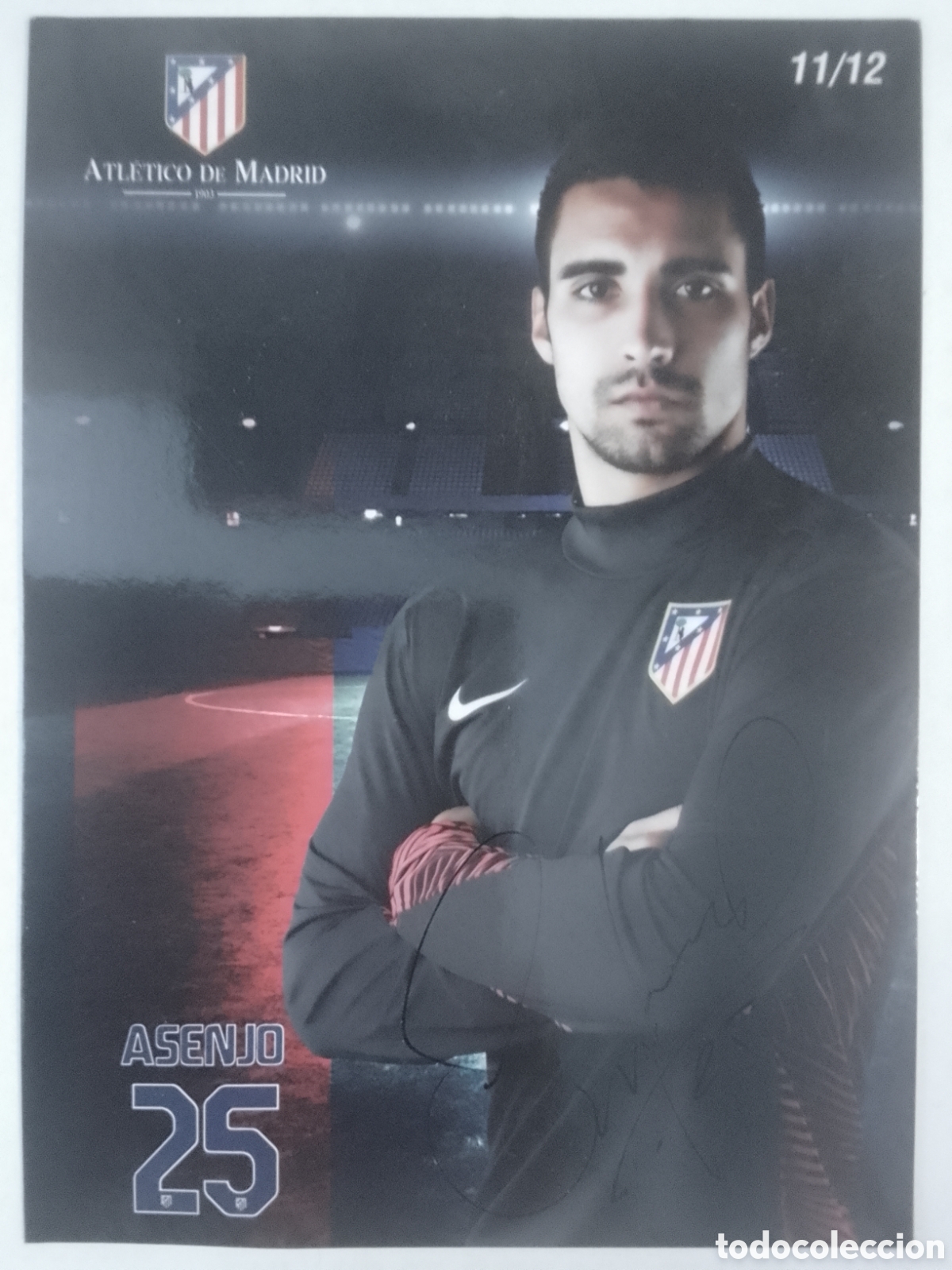 Coleccionismo deportivo: Postal autografiada Asenjo &bull; Atl&eacute;tico de Madrid.