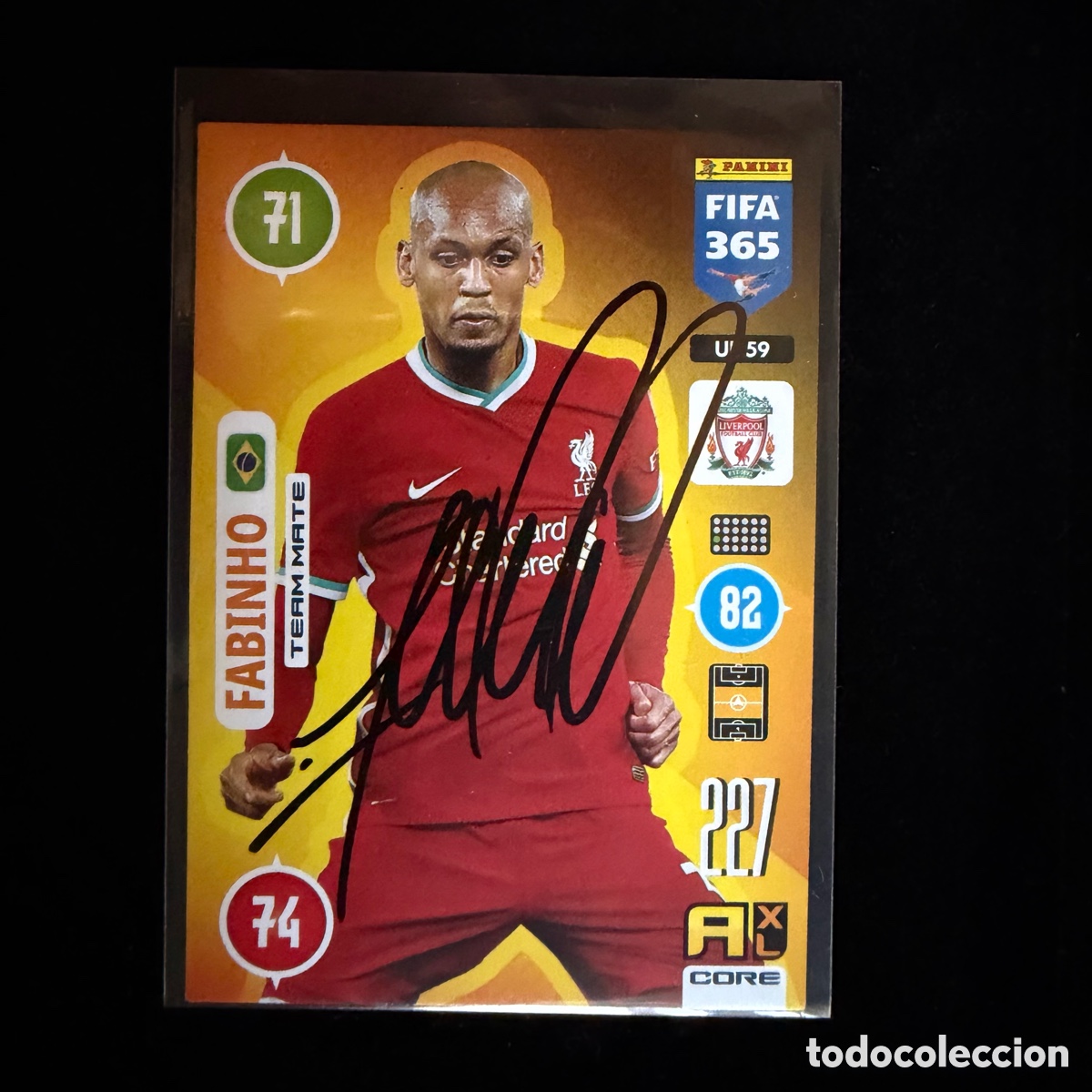 Coleccionismo deportivo: Cromo Fabinho Firmado Liverpool FC Adrenalyn XL
