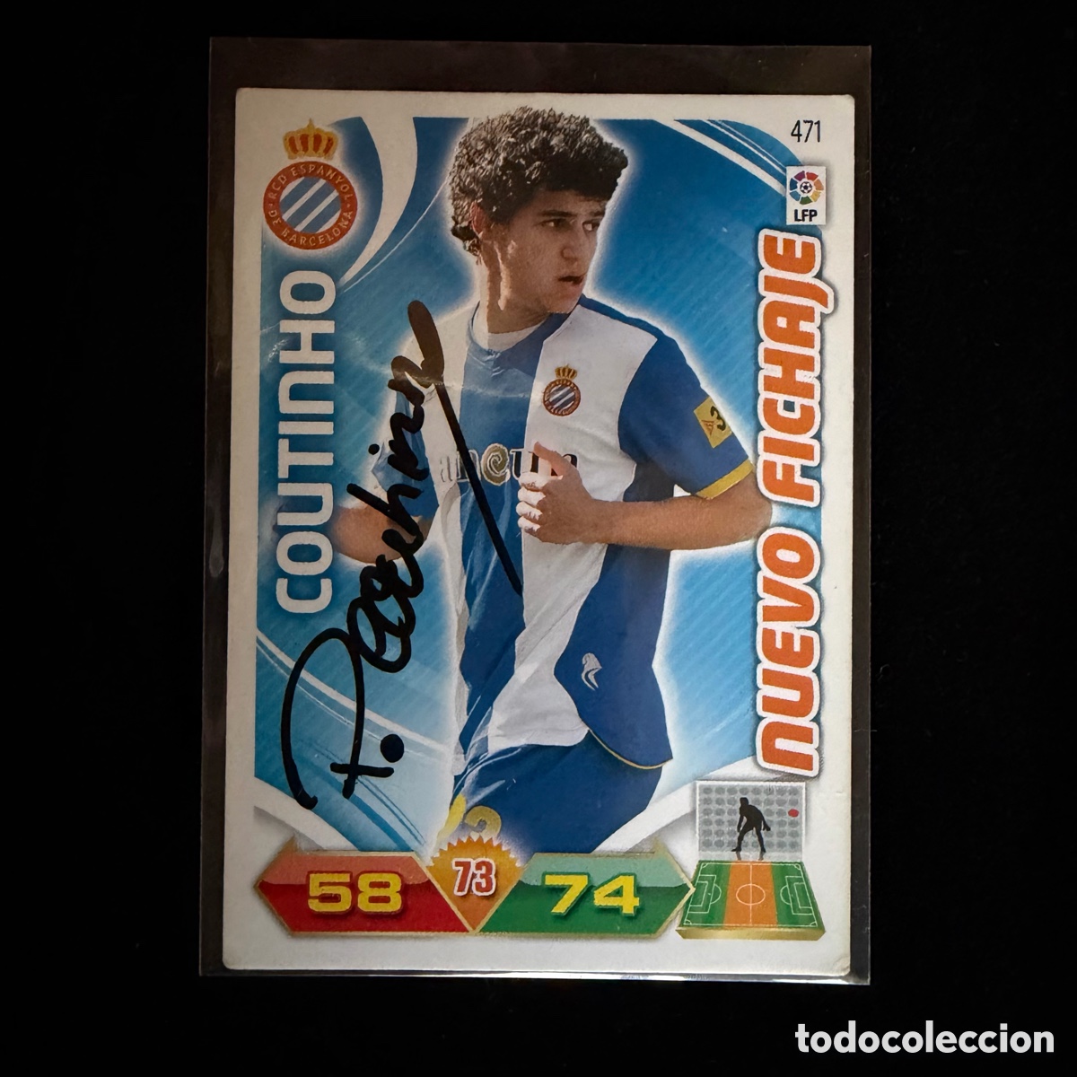 Coleccionismo deportivo: Cromo Coutinho ROOKIE Firmado Espanyol 2011-12