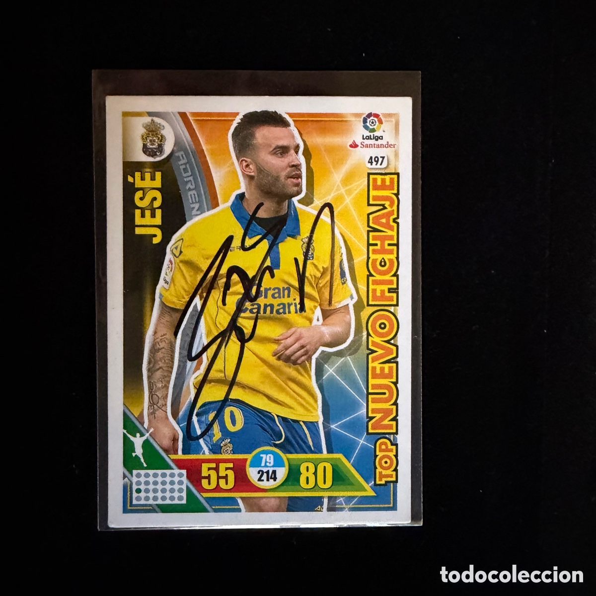 Coleccionismo deportivo: Cromo Jes&eacute; Firmado UD Las Palmas Adrenalyn XL