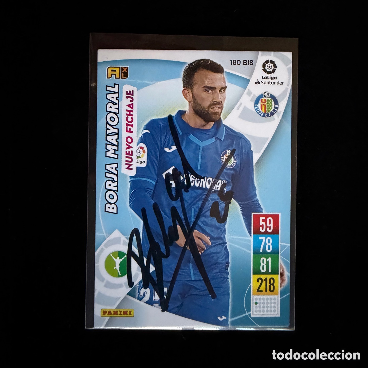 Coleccionismo deportivo: Cromo Borja Mayoral Firmado Getafe Adrenalyn XL