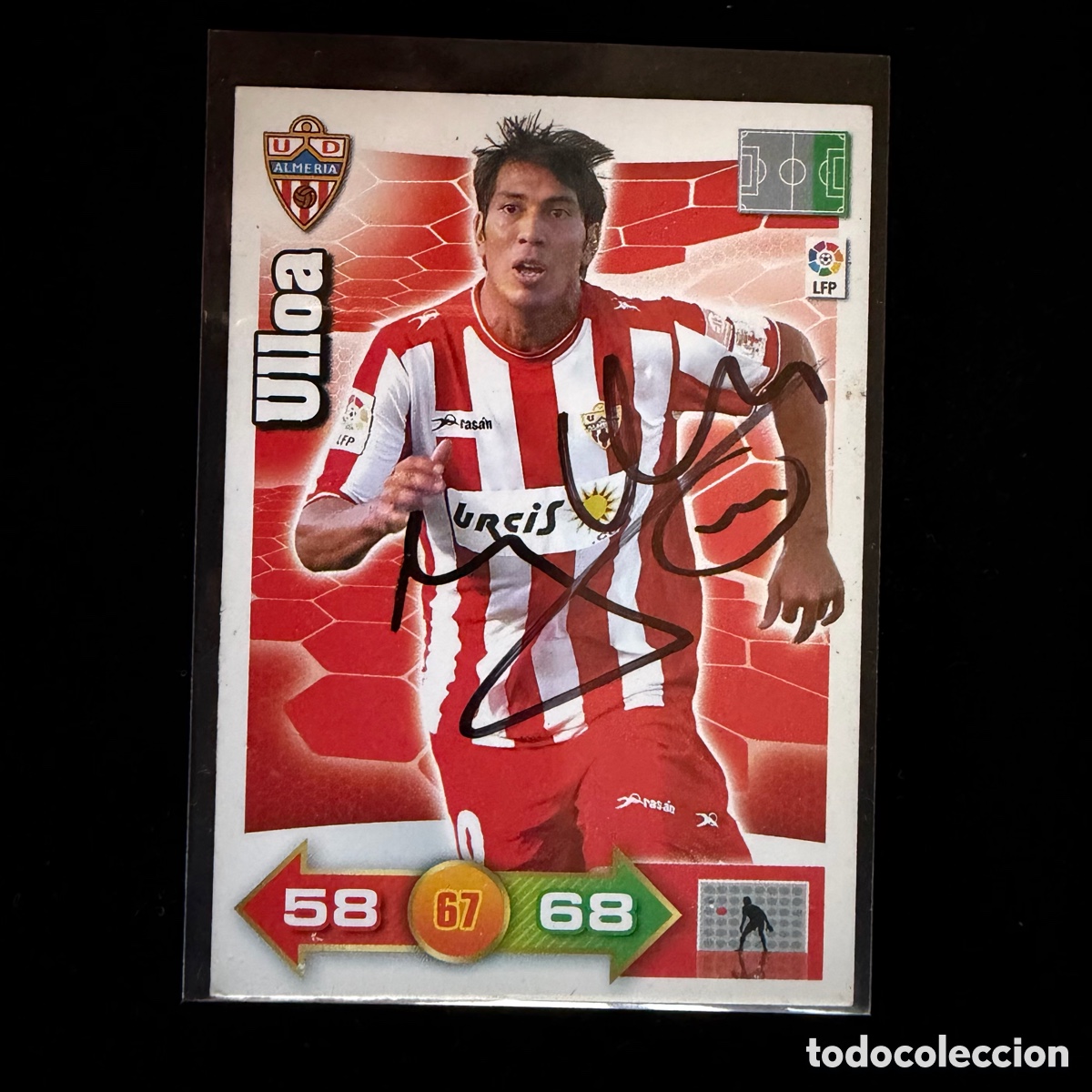 Coleccionismo deportivo: Cromo Leonardo Ulloa Firmado Almer&iacute;a Adrenalyn XL
