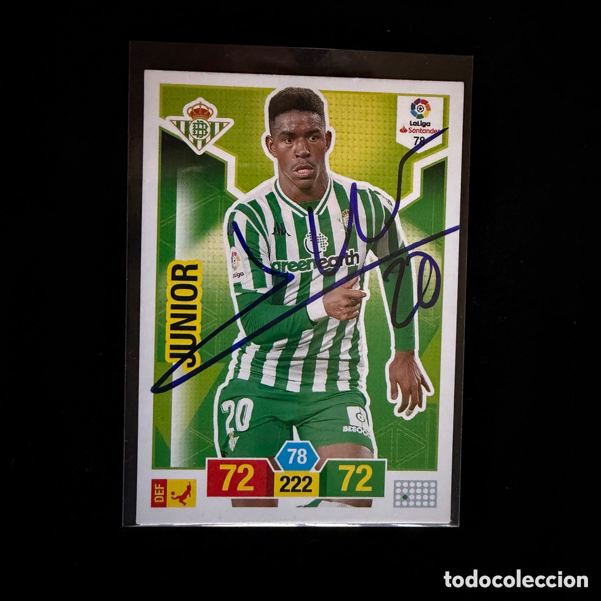Coleccionismo deportivo: Cromo Junior Firpo Firmado Real Betis Adrenalyn XL