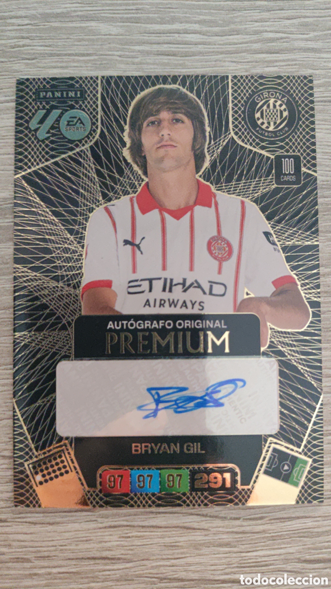 Coleccionismo deportivo: Autografo original premium Bryan Gil adrenalyn XL 2025/2026