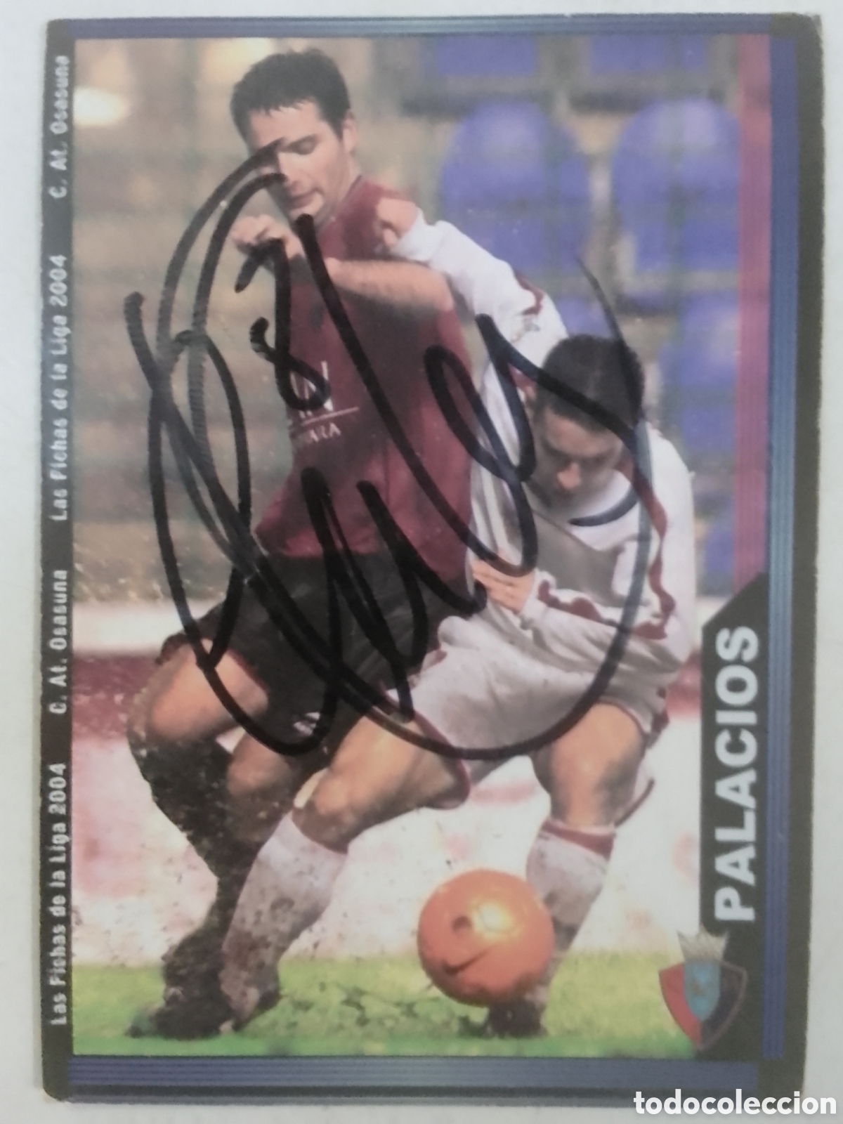 Coleccionismo deportivo: Cromo autografiado Palacios &bull; Osasuna.