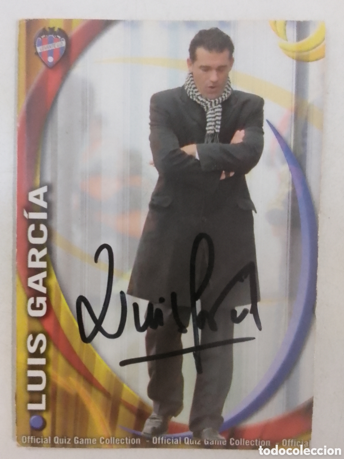 Coleccionismo deportivo: Cromo autografiado Luis Garc&iacute;a &bull; Levante.