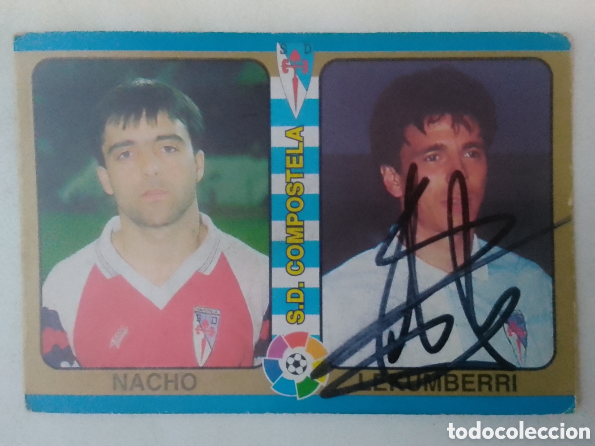 Coleccionismo deportivo: Cromo autografiado Lekumberri &bull; Compostela.