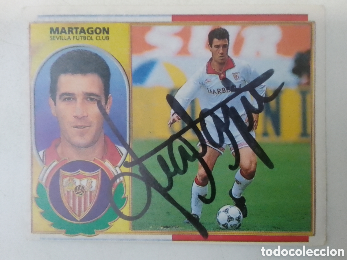 Coleccionismo deportivo: Cromo autografiado Martag&oacute;n &bull; Sevilka.