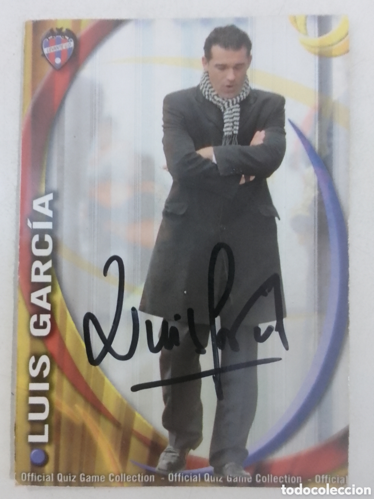 Coleccionismo deportivo: Cromo autografiado Luis Garc&iacute;a &bull; Levante.