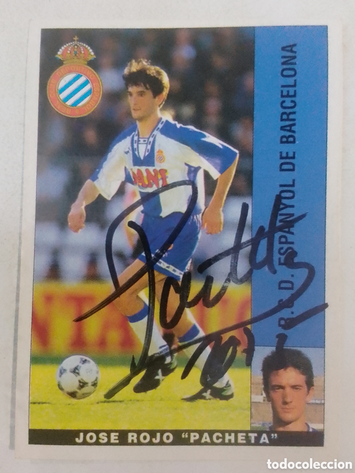 Collezionismo sportivo: Cromo autografiado Pacheta &bull; Espanyol.