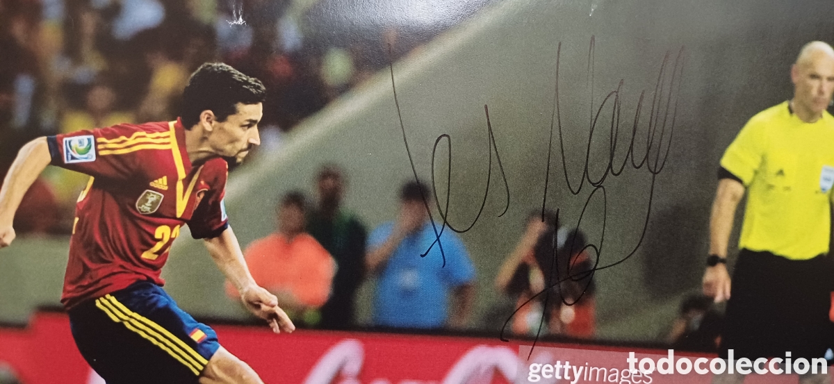 Coleccionismo deportivo: Jes&uacute;s Navas aut&oacute;grafo - Foto 2
