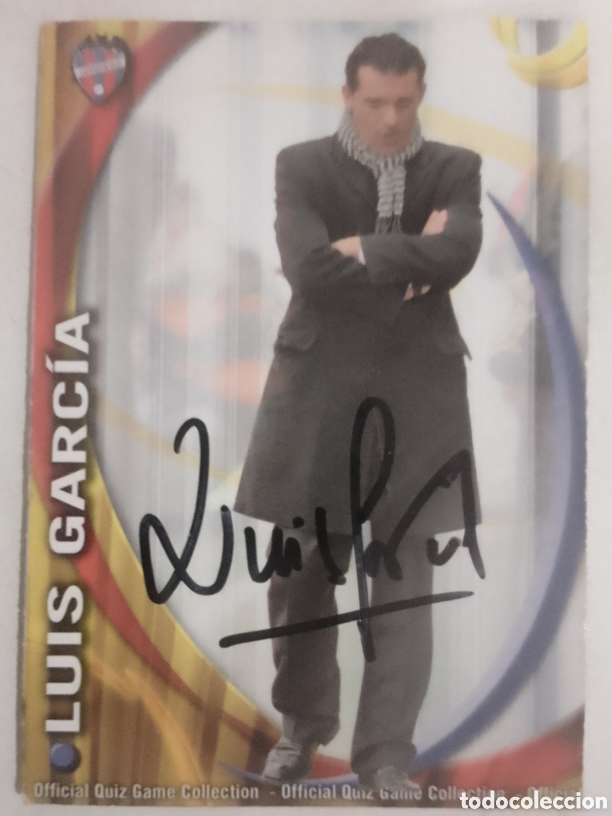 Coleccionismo deportivo: Cromo autografiado Luis Garc&iacute;a &bull; Levante.