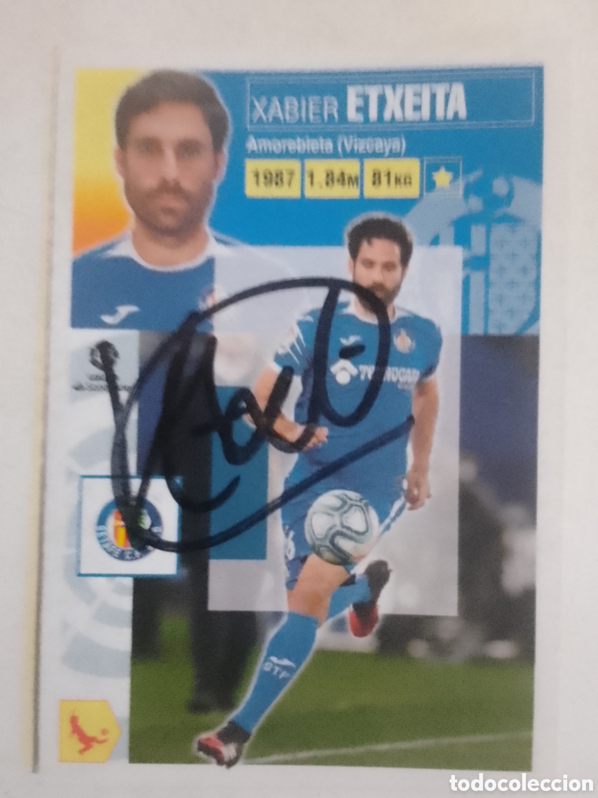 Coleccionismo deportivo: Cromo autografiado Etxeita &bull; Getafe.