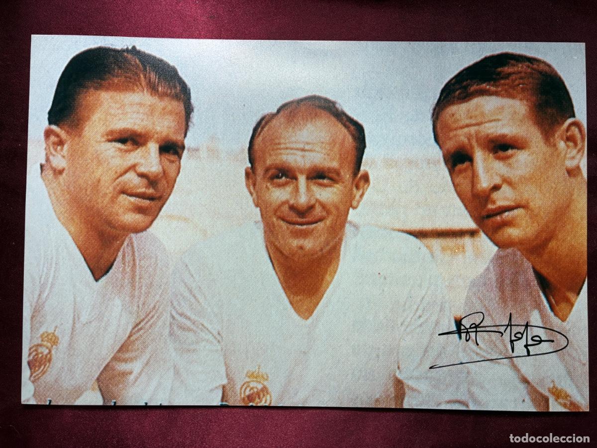 Coleccionismo deportivo: Aut&oacute;grafo original RAYMOND KOPA (&dagger;2017)-Real Madrid-Foto 30x20cm firmada-difunto