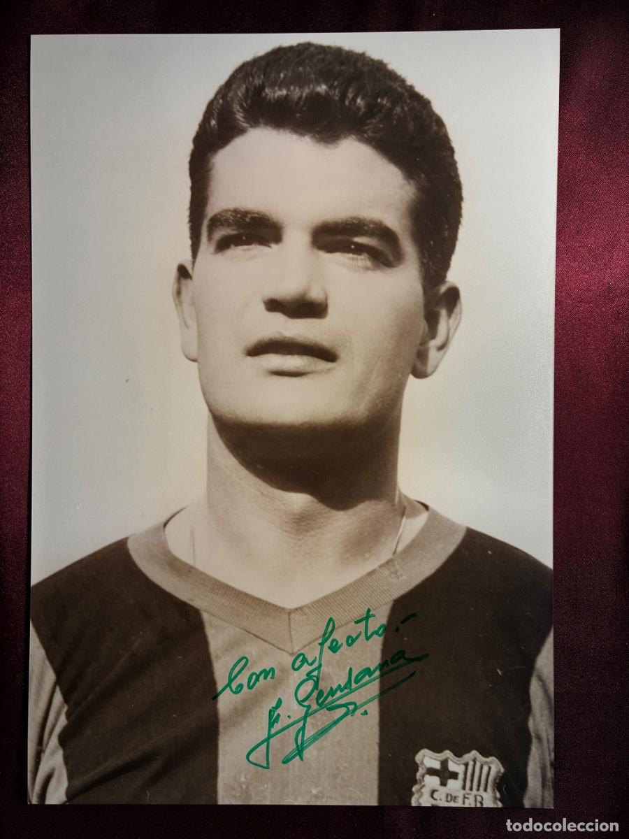 Coleccionismo deportivo: Aut&oacute;grafo original ENRIC GENSANA (&dagger;2005)-FC Barcelona-Foto 30x20cm firmada-difunto