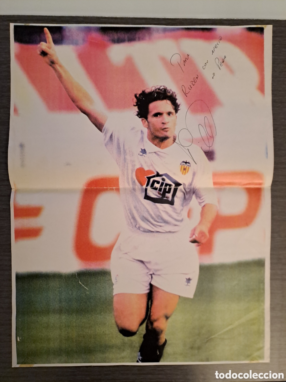 Coleccionismo deportivo: FOTOGRAF&Iacute;A FIRMADA PREDRAG MIJATOVIĆ &mdash; VALENCIA CF Fotograf&iacute;a de Predrag Mijatović c9n el Valencia