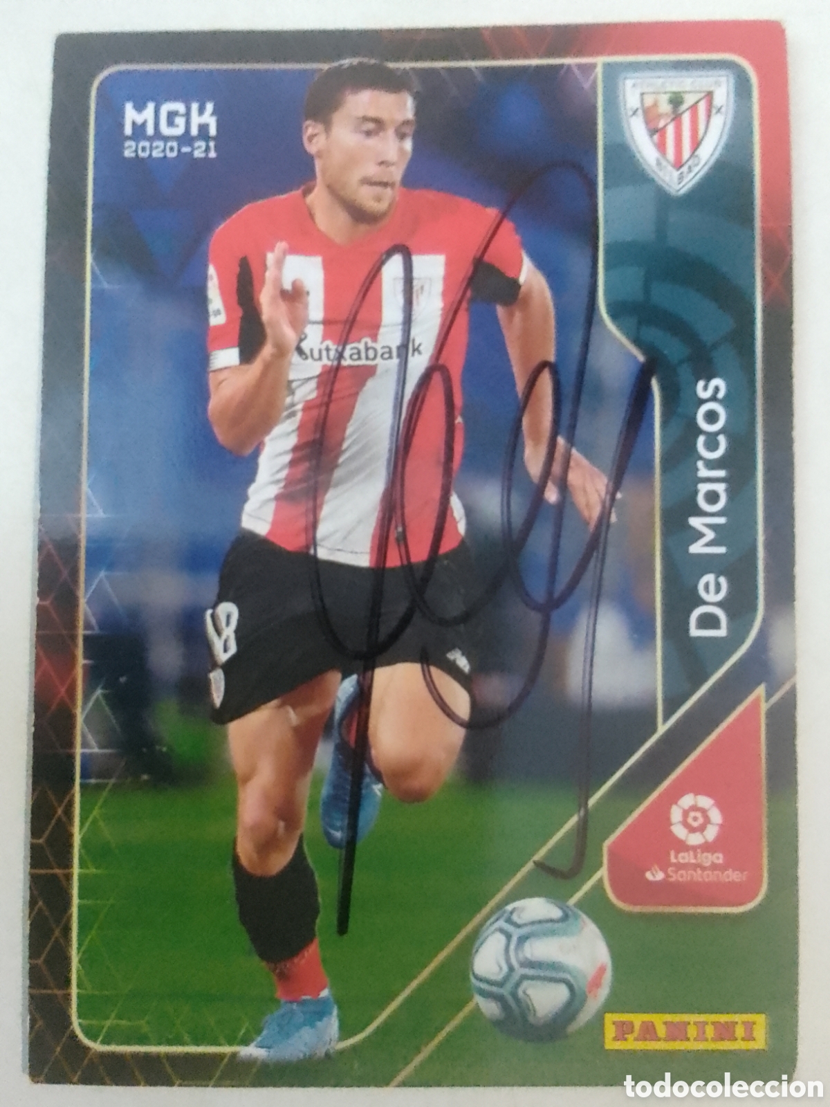 Coleccionismo deportivo: Cromo autografiado De Marcos &bull; Athletic Club.
