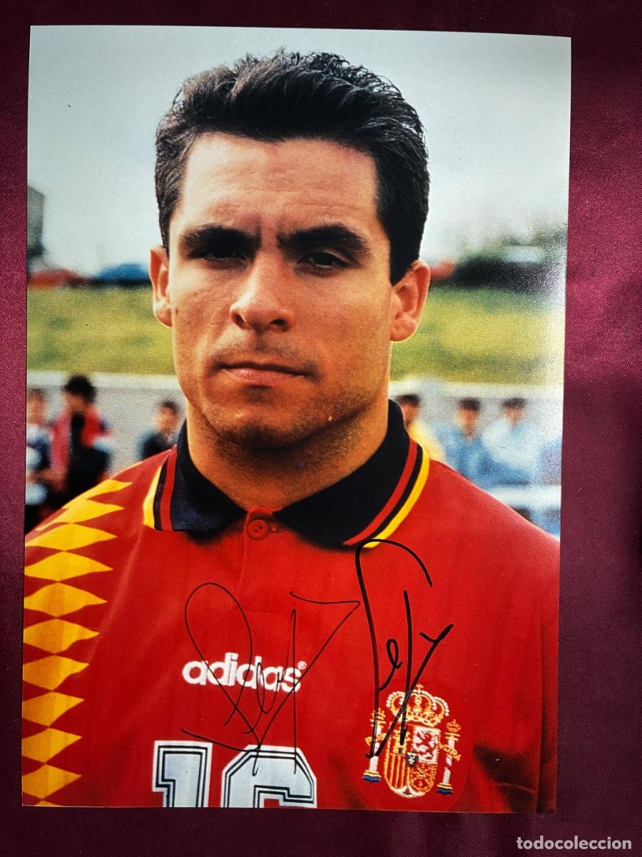Coleccionismo deportivo: Aut&oacute;grafo original SERGI BARJUAN-Espana CdM 94+98-Foto 30x20cm firmada