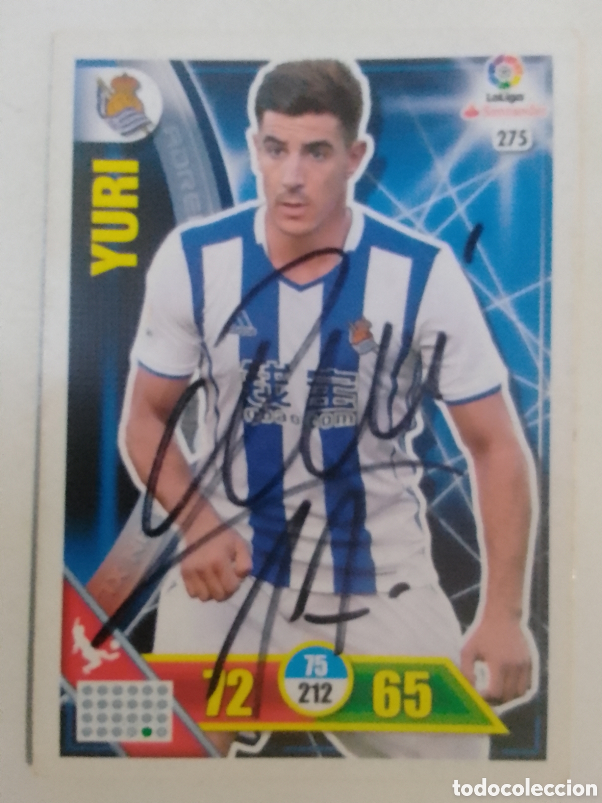 Coleccionismo deportivo: Cromo autografiado Yuri &bull; Real Sociedad.