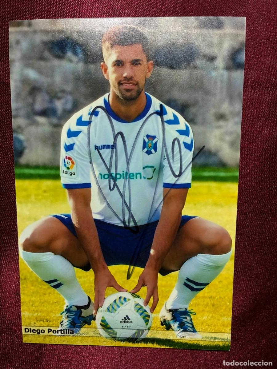 Coleccionismo deportivo: Aut&oacute;grafo original DIEGO PORTILLO-CD Tenerife-Futbolista-15x10cm firmada