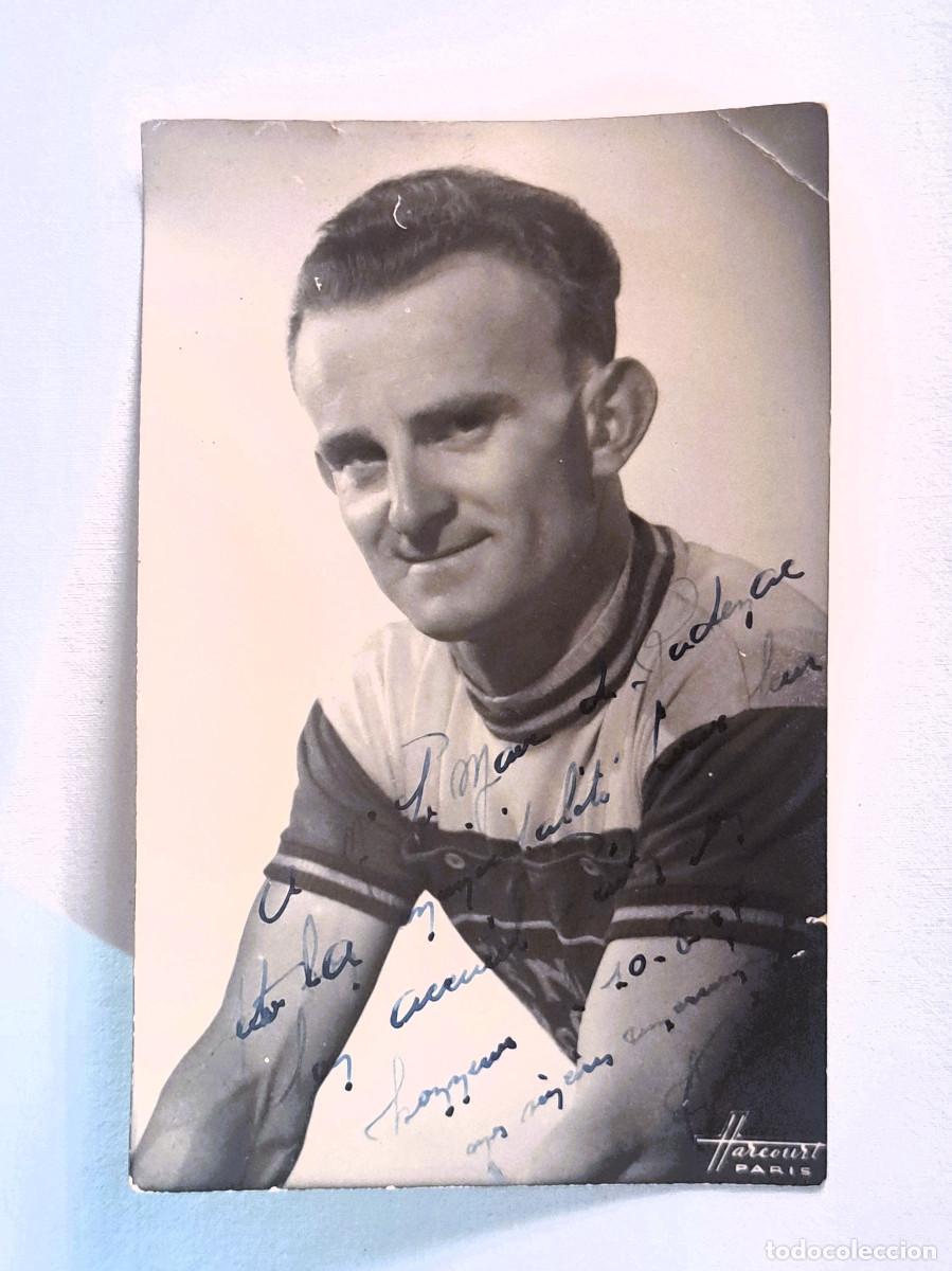 Sports collectibles: Aut&oacute;grafo y dedicatoria de Jean Robic, vencedor del tour de Francia de 1947