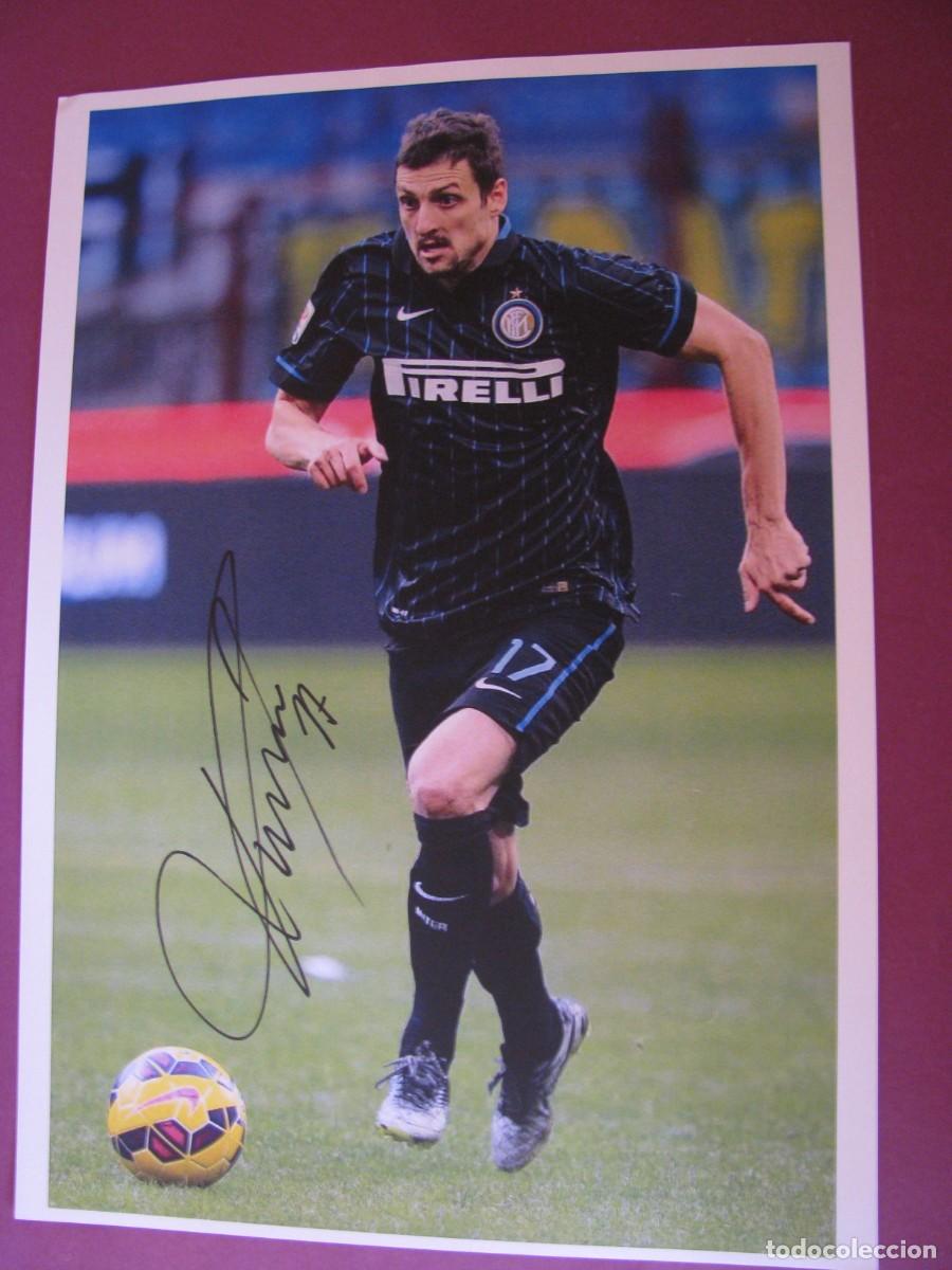 Coleccionismo deportivo: LAMINA CON AUTOGRAFO ORIGINAL A MANO DEL JUGADOR DE FUTBOL ZDRAVKO KUZMANOVIC, INTER MILAN
