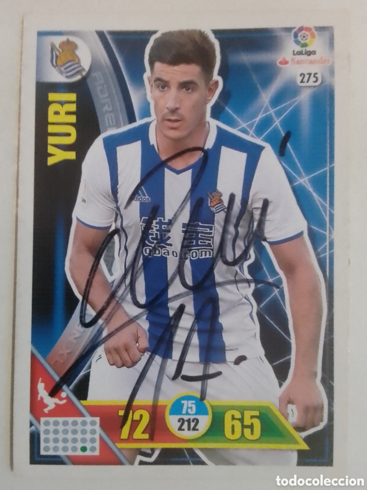 Collectionnisme sportif: Cromo autografiado Yuri &bull; Real Sociedad.