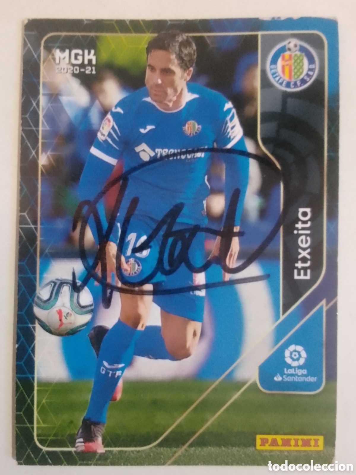 Collectionnisme sportif: Cromo autografiado Etxeita &bull; Getafe.