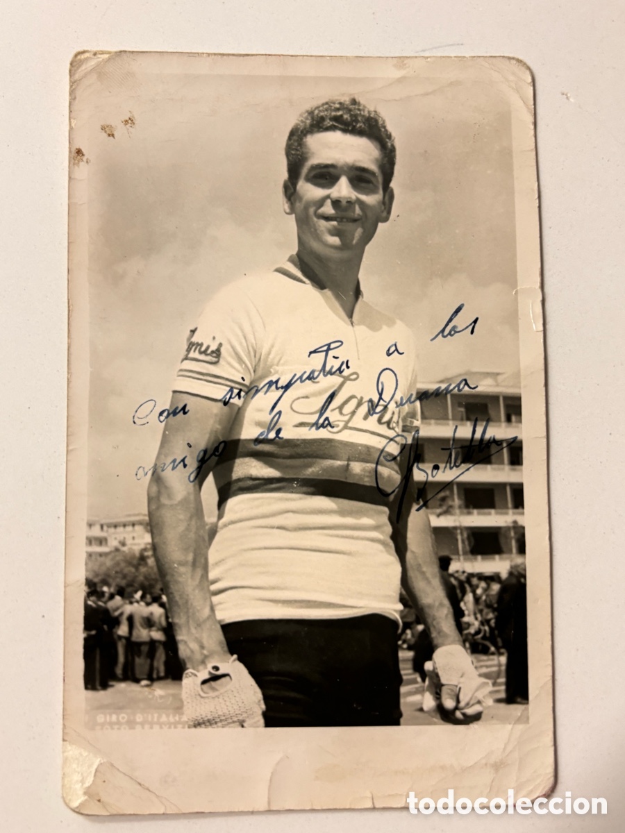 Coleccionismo deportivo: Foto original con aut&oacute;grafo de ciclista