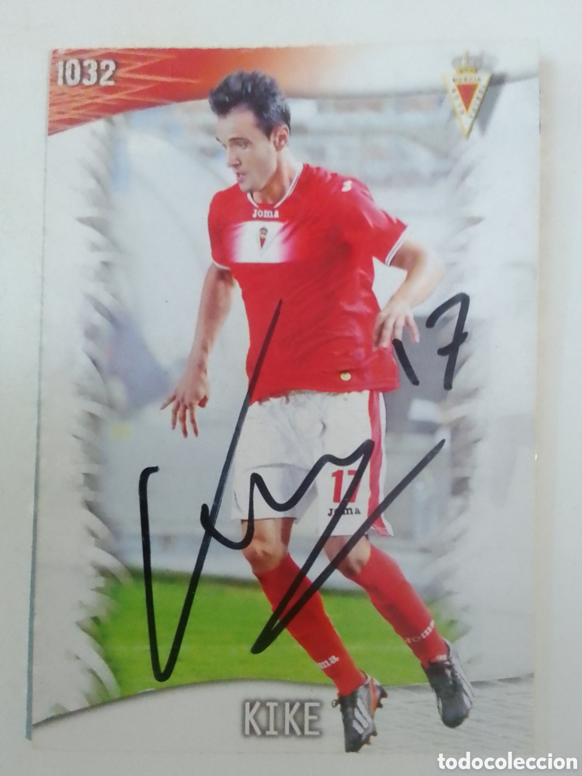 Coleccionismo deportivo: Cromo autografiado Kike &bull; Murcia.