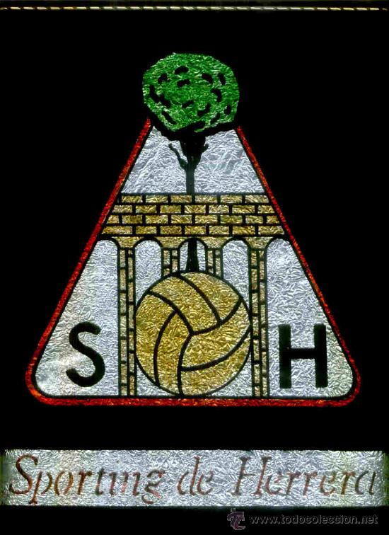Coleccionismo deportivo: ESCUDO DEL SPORTING DE HERRERA - Foto 1