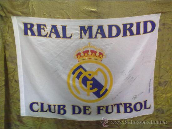 Bandera Futbol Real Madrid Con Frases Firmas De Buy Football