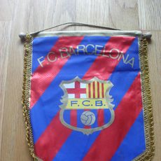 Banderín Fútbol Barcelona España, 48x38 Cms. Aprox. | Cuotas sin interés Banderín Fútbol Barcelona España, 48x38 Cms. Aprox. | Cuotas sin interés