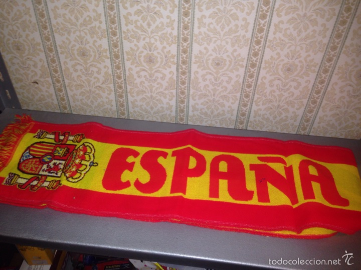 Coleccionismo deportivo: Bufanda de espa&ntilde;a a&ntilde;os 90 - Foto 1