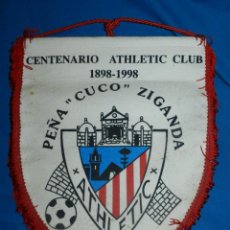 Coleccionismo deportivo: (A46) BANDERIN CENTENARIO ATHLETIC CLUB BILBAO 1898 - 1998 PEÑA CUCO ZIGANDA , DURANGO