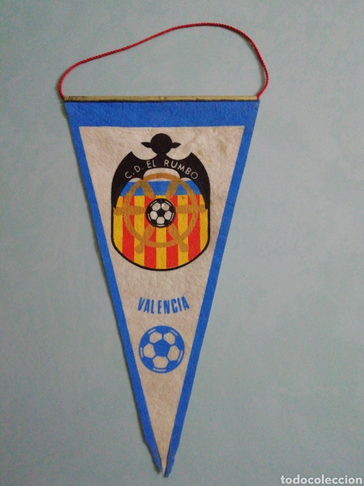 Coleccionismo deportivo: Banderin C. D. EL RUMBO - Valencia - Foto 1
