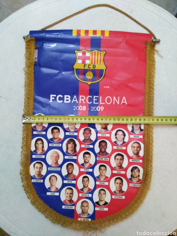 Fanion FC Barcelone - Tricampeon 2008-2009, Vintage, Excellent état