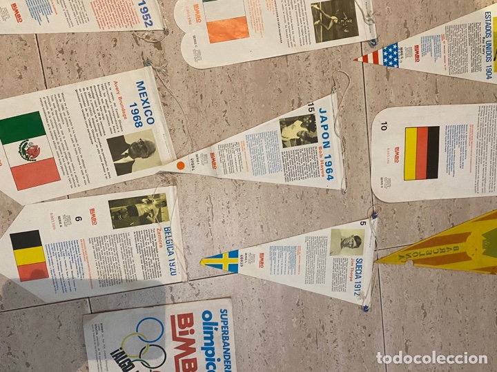 Coleccionismo deportivo: Lote de 15 SUPER BANDERINES OLIMPICOS DE BIMBO + CATALOGO ALBUM BANDERIN 1968 DEPORTES FUTBOL - Foto 21 - 285672418
